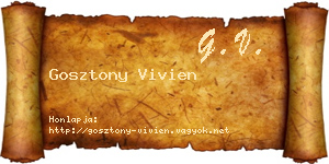 Gosztony Vivien névjegykártya