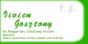 vivien gosztony business card